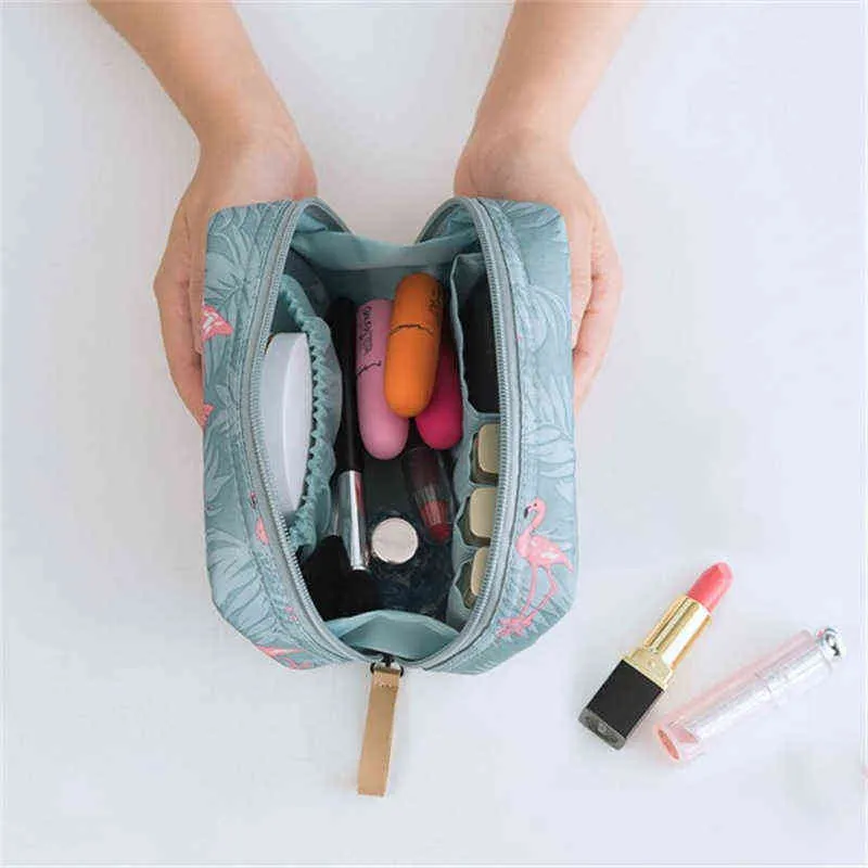 Nxy sacs à cosmétiques étanche Portable Mini couleur unie voyage rangement de toilette Cactus beauté maquillage organisateur 220302