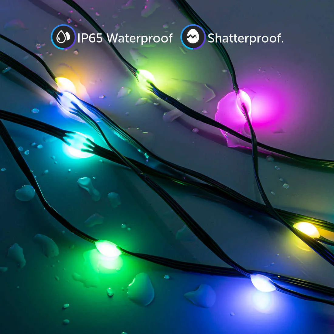 Guirlande lumineuse de Noël WS2812B RGBIC adressable individuellement, couleur de rêve, module LED de décoration de Noël, alimentation USB 5 V 2258z