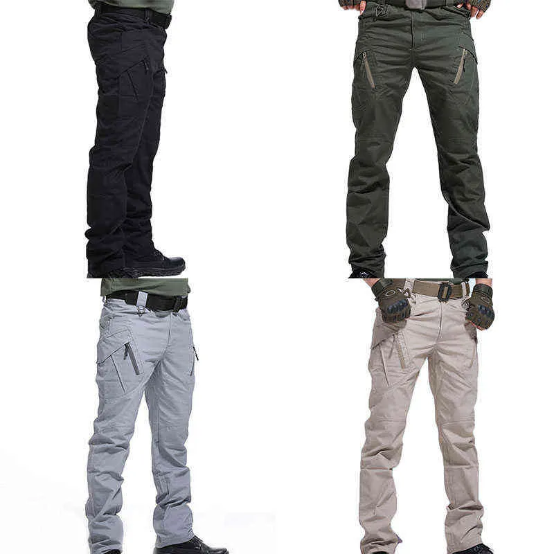 Men's Casual Cargo Pants Classic Outdoor Army Tactical Sweatpants Breathable Lightweight Waterproof Military Quick Dry Trousers H1223