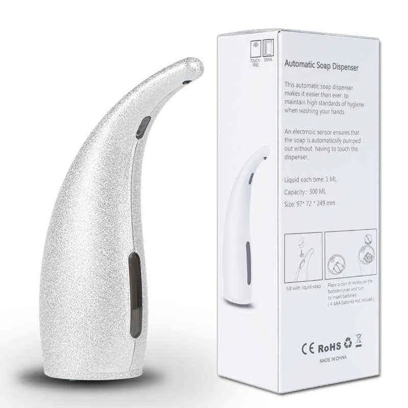 Automatischer Spender Desinfektionsmittel Handgel Berührungsloser Sensor Sanitizer Flüssigseifenschaum für Badezimmer Küche 211206