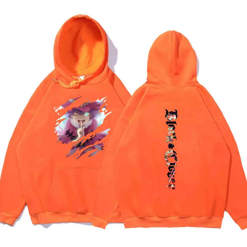 Anime Hoodie Black Clover Double-Sided Print Clothes Autumn Fleece Hoodies Hip Hop Pullover Hoody Casual Oversized Men Clothing H1227