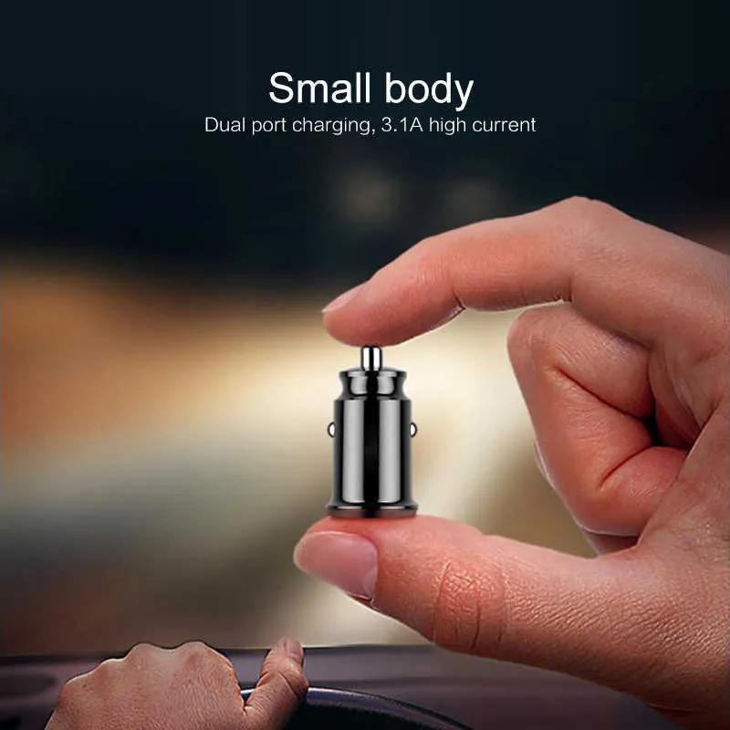 Charger Car 3.1A/4.8A Mini Two 12V 24V Universal fast Charging USB for Iphone