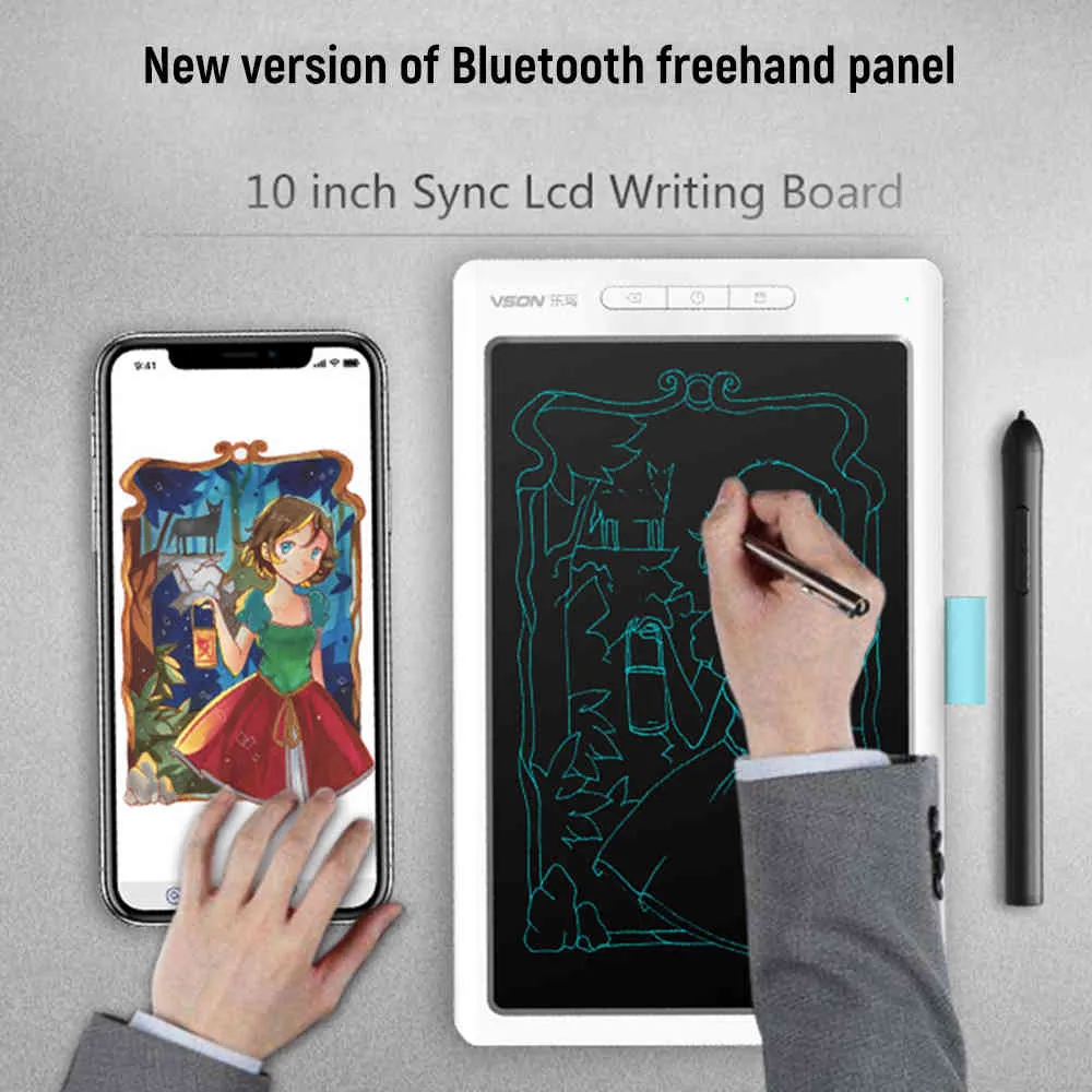 Tablette numérique graphique 10.4*6.5 pouces avec stylo sans batterie 8192 niveaux tableau d'écriture jeu de dessin OSU AT