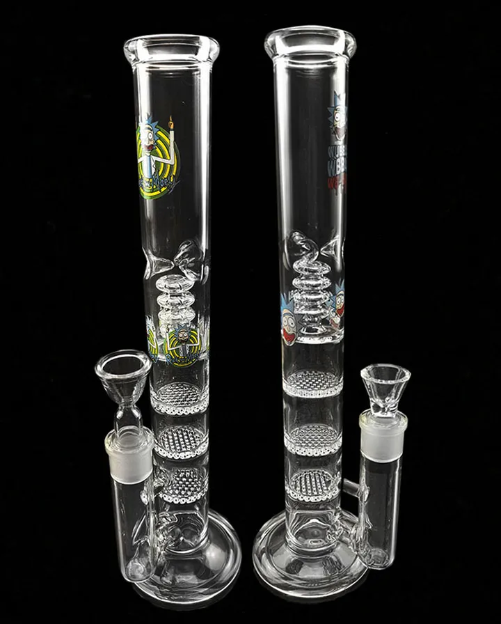 Bong in vetro Triple Comb Water Pipes Dab Oil Rigs Bong in vetro Birdcage Ash Catcher Percolatore fumare 18,8mm joint cheechshop