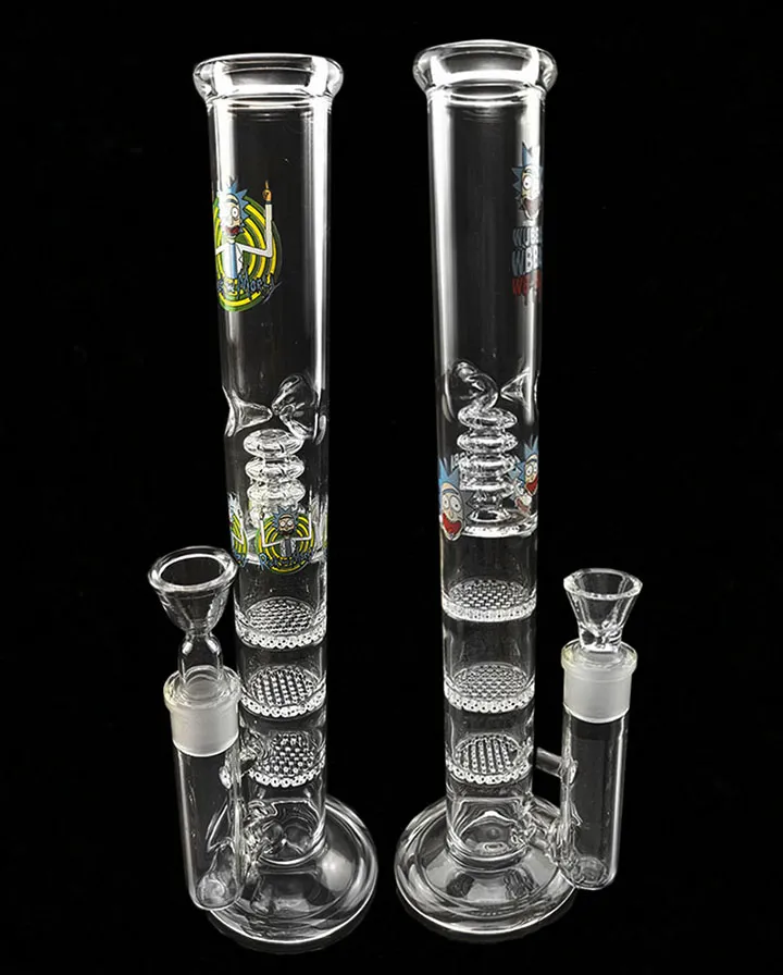 Bong Triple Percolator Bong Water Pipes Ash Catcher Birdcage Perc Dab Rigs 18.8mm Joint Oil Rig Glass Oil Burner zeusart shop