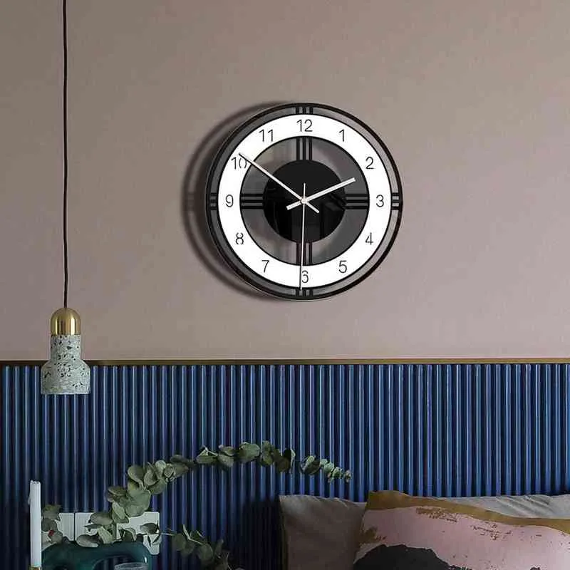 Noir 3D DIY Creative Murs Horloges Décoration de la maison grande horloge murale design moderne grandes horloges murales décoratives montre mur unique H1230