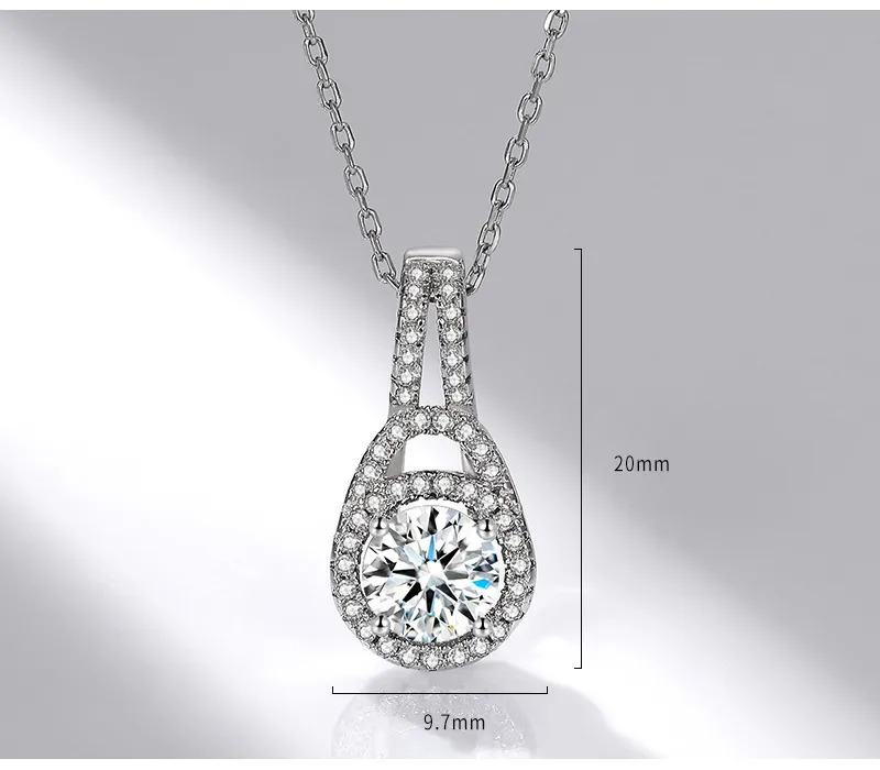 925 Sterling Silver Jewelry Necklaces for Women Lock Design Sapphire Gemtone Pendant Necklace Classic Wedding Gifts XDZ01420352992361477