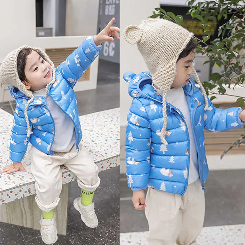 kids' wear baby winter down jacket coat boys girls clothes high quality warm hooded outerwear 1-5 years old children's clothing 210916