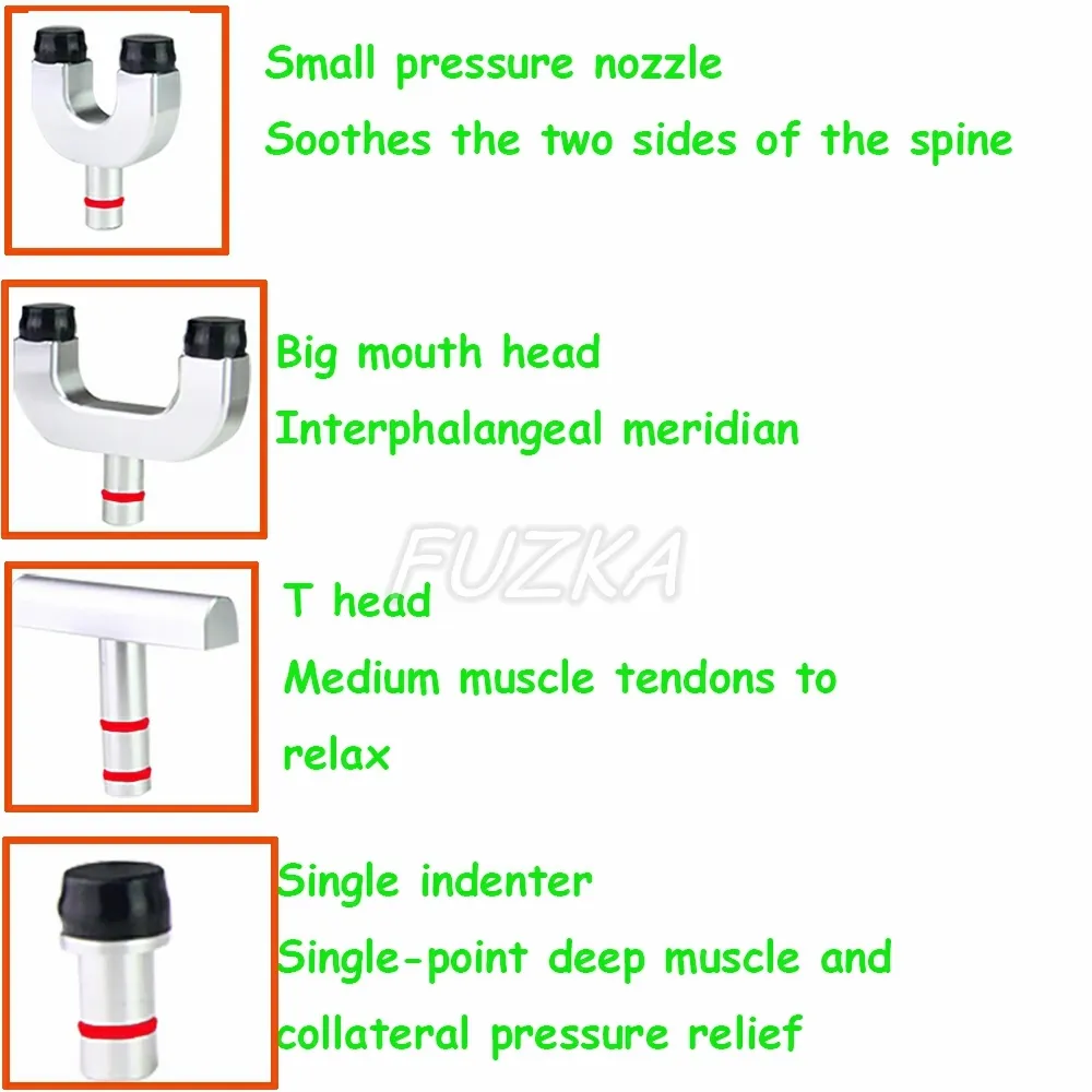 New Manual Chiropractic Gun For Backbone Modulation And Adjustment Stainless Steel 4 Heads Massage Correction Health Care Tool X042509455