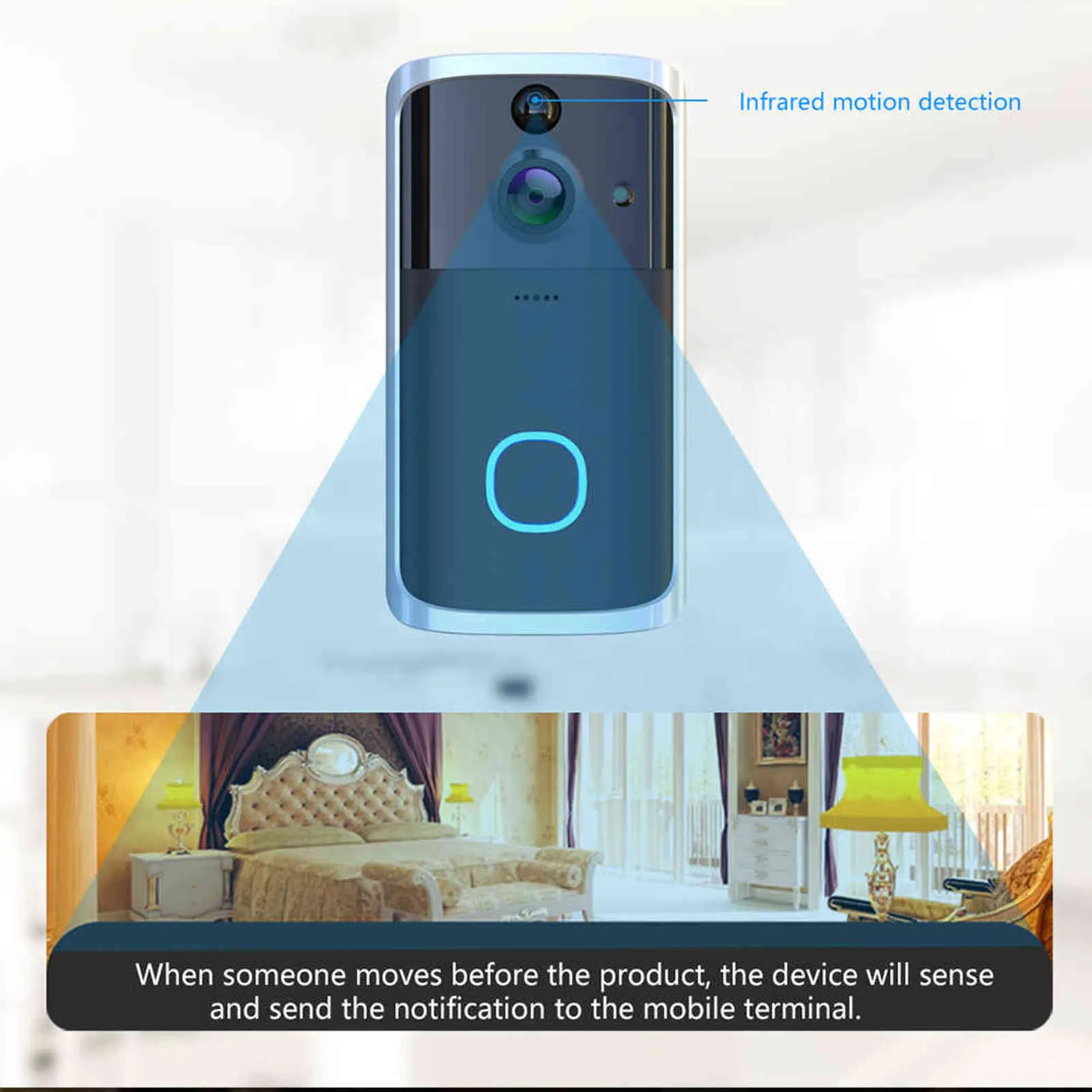 Smart Video Doorbell Visual Doorbell WiFi Door Bell M7 166 Universal HD Multifunctional Intercom Two Way Audio Ring Camera H1111