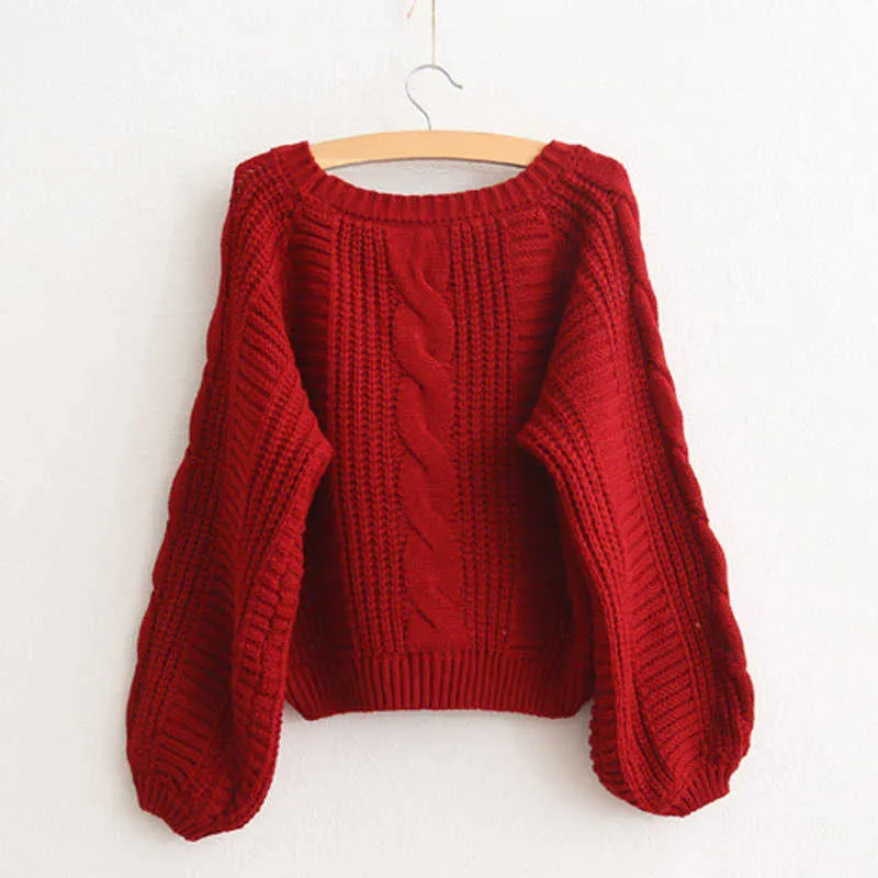 Winter Clothes Women Sweater Japanese Fashion Long Sleeve Casual Knitted Candy Color Harajuku Chic Woman s 210914