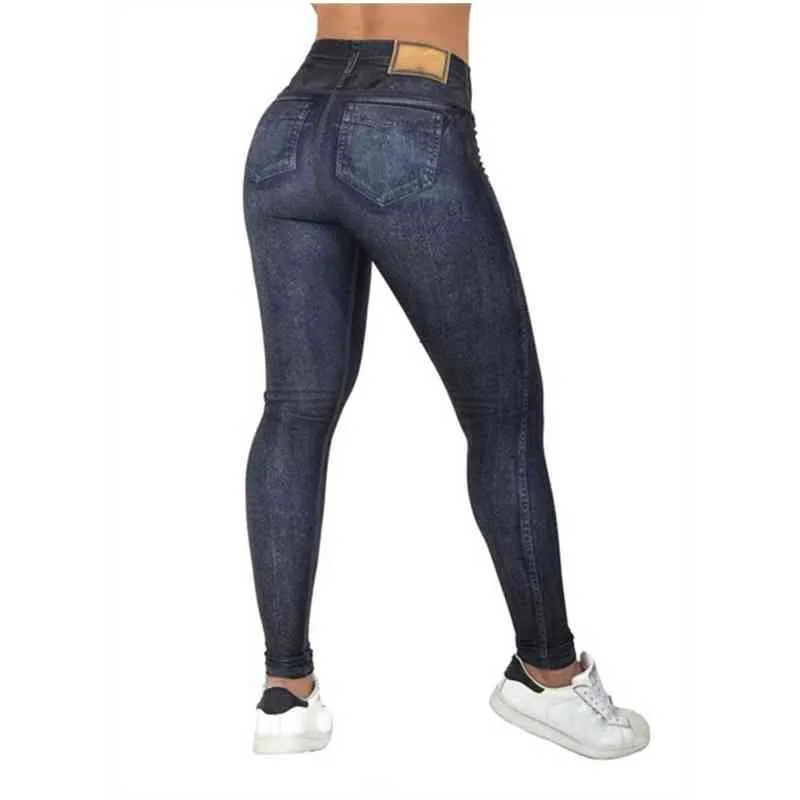 Femmes Leggings Skinny Stretchy Pantalons Pantalons de survêtement Denim Print Star Design Pantal