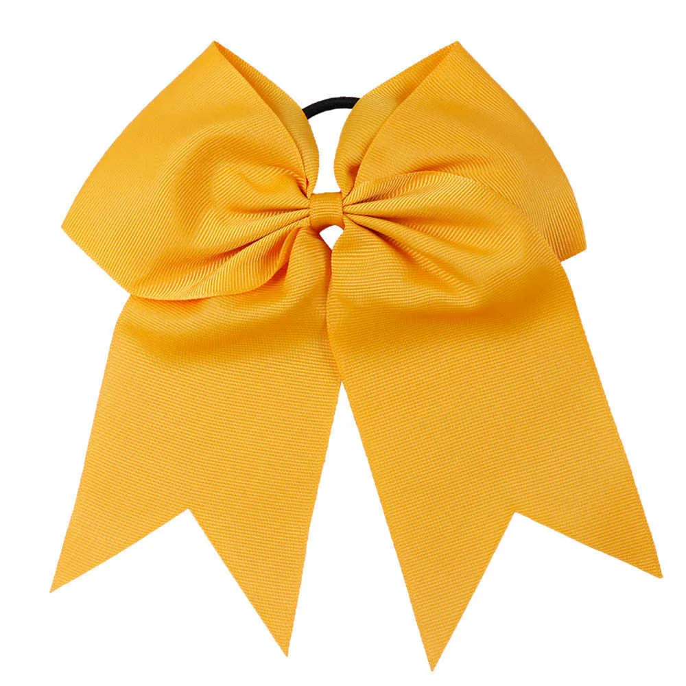 NCMAMA LOT 7quot Solid Cheer Bows Colorful Elastic Hair Band Grosgrain Pononyoil Cheer Hairbow for Kids Girls Hair Accessor3813729