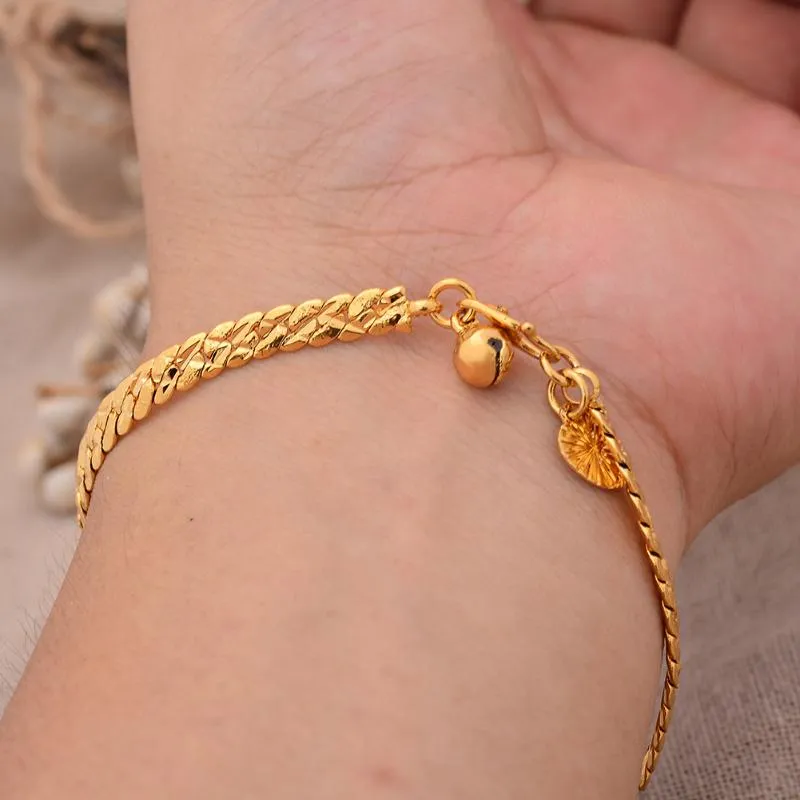 Charm Armbanden Dubai Goud Kleur BanglesBracelets Voor Vrouwen Man Armband Islamitische Moslim Arabische Midden-Oosten Sieraden Afrikaanse Gifts253T