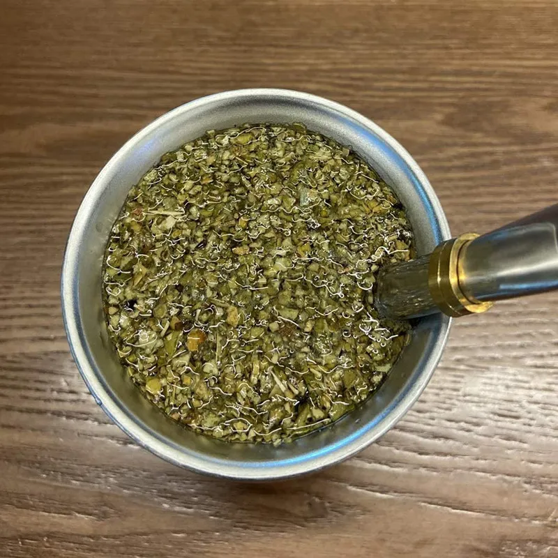 Upors Yerba Mate Cup 304 الفولاذ المقاوم للصدأ جدار مزدوج 8 أوقية القرع الأرجنتيني مع Bombillas وتنظيف فرشاة 220311