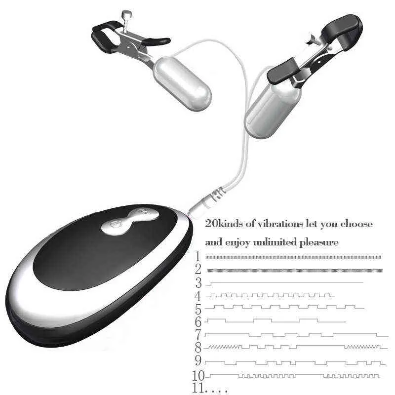 NXY Pump Toys 20 Frequency Vibration Nipple Clamp Breast Enhancement Flirt Vibrator Mute Sex For Couple Adult_voghion.com