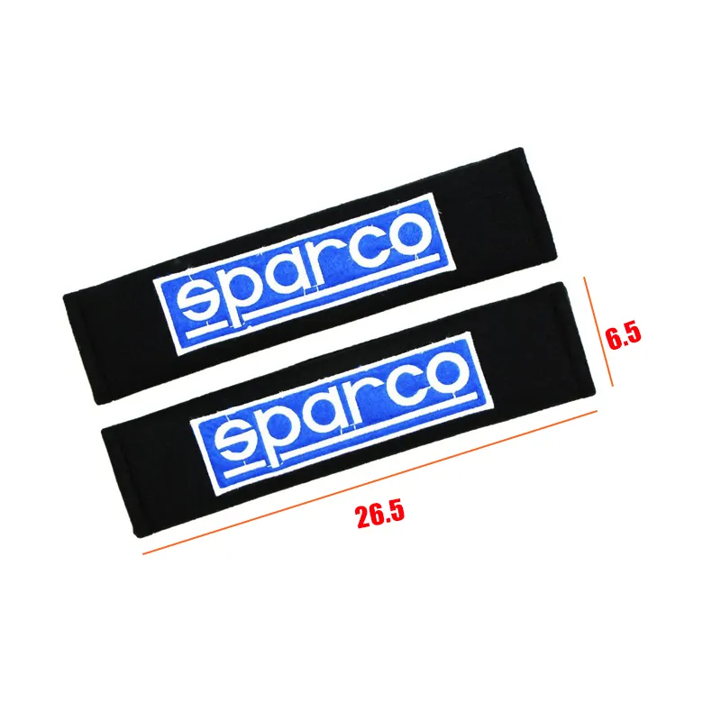 VEHICAR 2 pièces coussinets de ceinture de sécurité de voiture coton couverture de ceinture de sécurité pour SPARCO bricolage Auto accessoires conducteur épaule Care337p