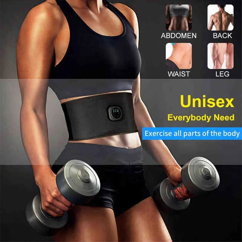 USB rechargeable EMS Fitness Slimming Smally Stimage Intelligent LED Electrical Belly Muscle Stimulator Abdominal Vibration Massageur 25322783