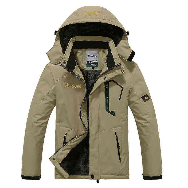 Winter Parkas Men Brand Windproof Windbreak Plus Velvet Thick Warm Jacket Coat Military Hooded 211104