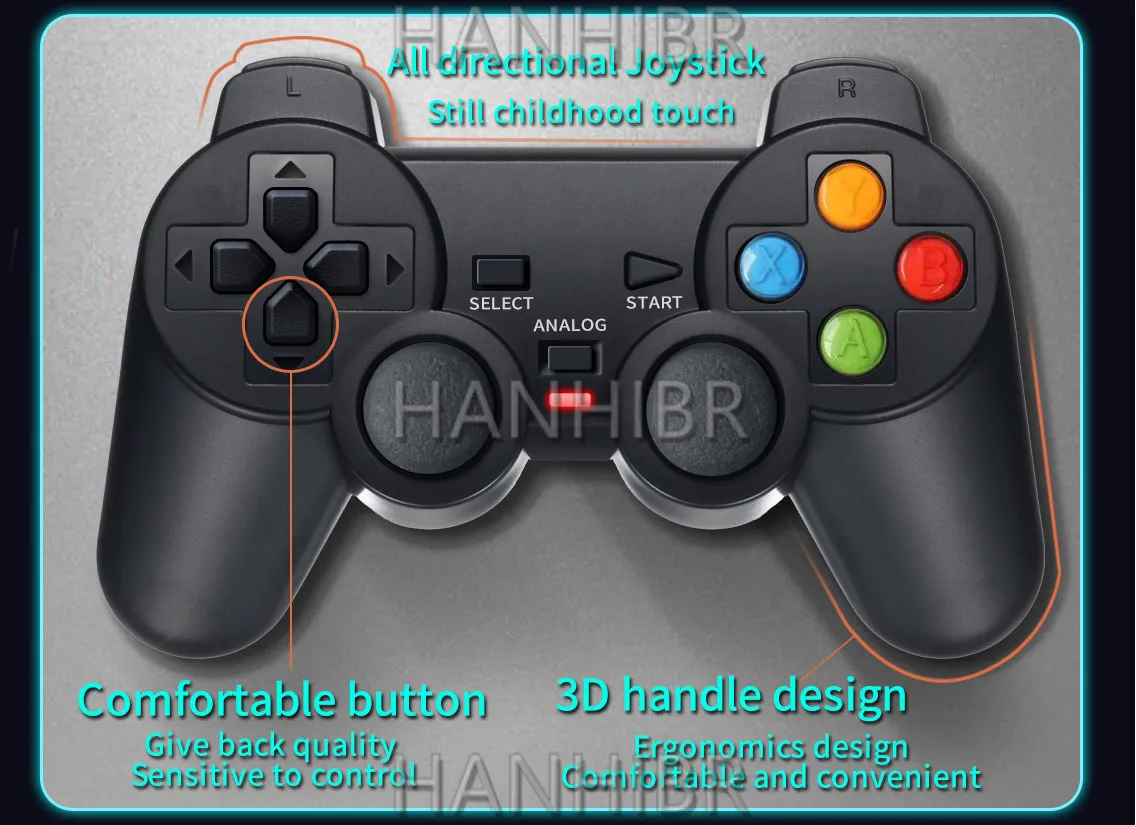 Shirlin X5 Video Oyunları Konsol Kutusu Için Çift PSP Dahili 9000+ Oyunlar 3D Çekim Tekken Arcade PS1 Ev Home Joysticks Gamepad ile