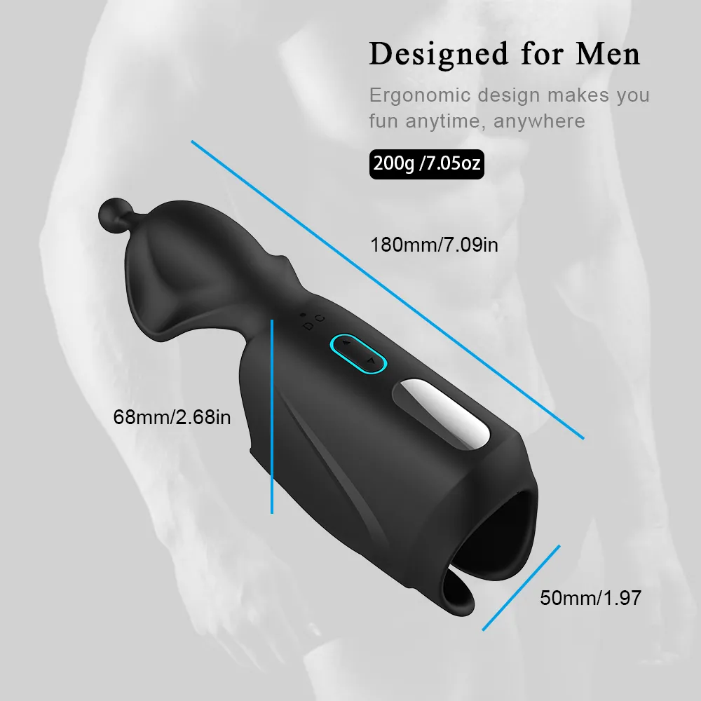 Nxy sexvibratorer Masturbators kraftfull manlig vibrator snabbt stimulator penis stimulering fördröjning tränare masturbator spel för män vuxna 10 lägen 1216