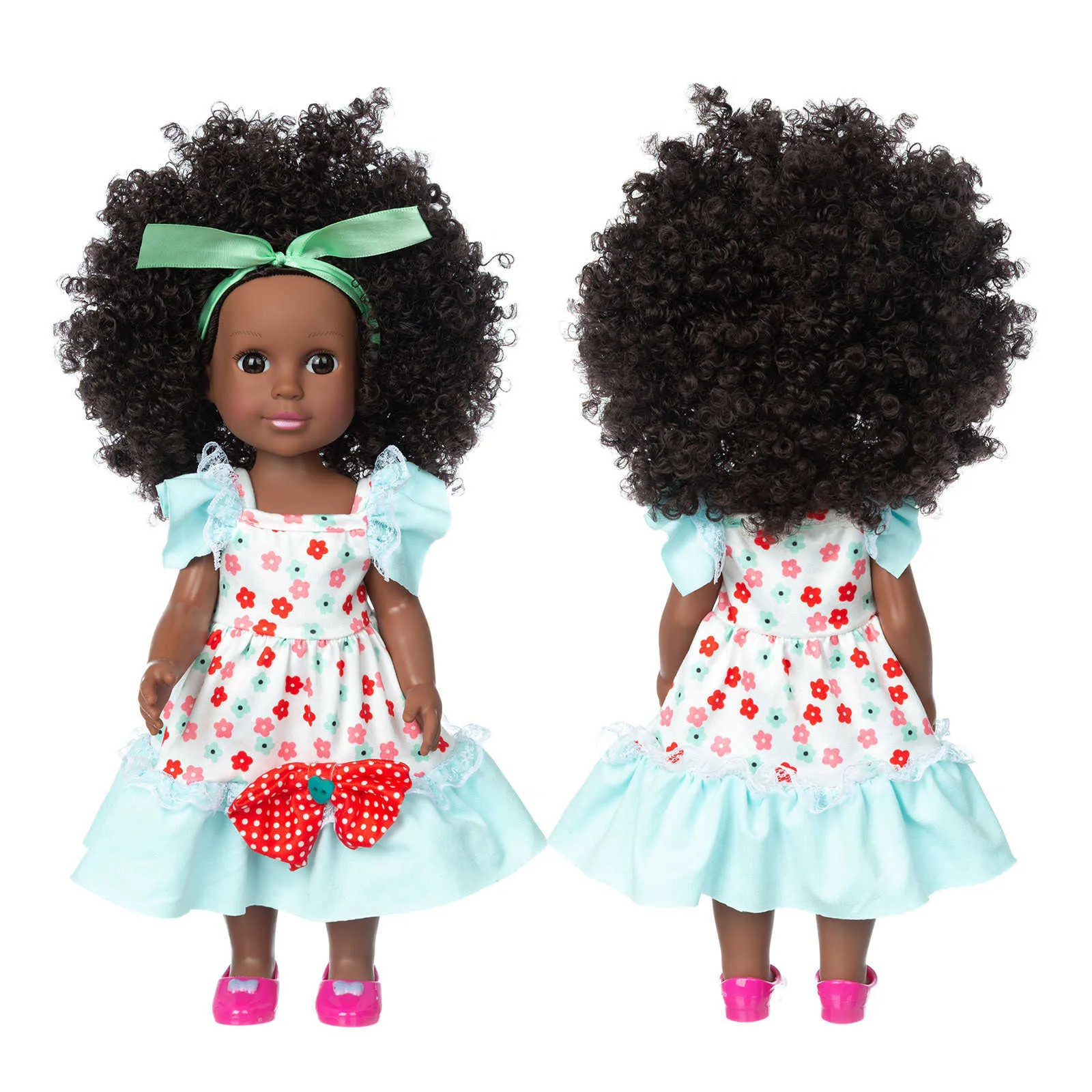 Black Girl Dolls African American Play Soft Baby Realistic Dolls Lifelike Simulation Baby Play Dolls Fun Kids Toy Gifts Gift Q0910