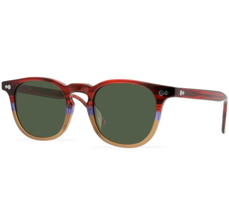 Marke Designer Männer Frauen Sonnenbrille Quadratischen Rahmen Vintage Brillen Schattierungen Unisex Grau Grün Linsen Brillen Plank Rahmen Retro Sun274R