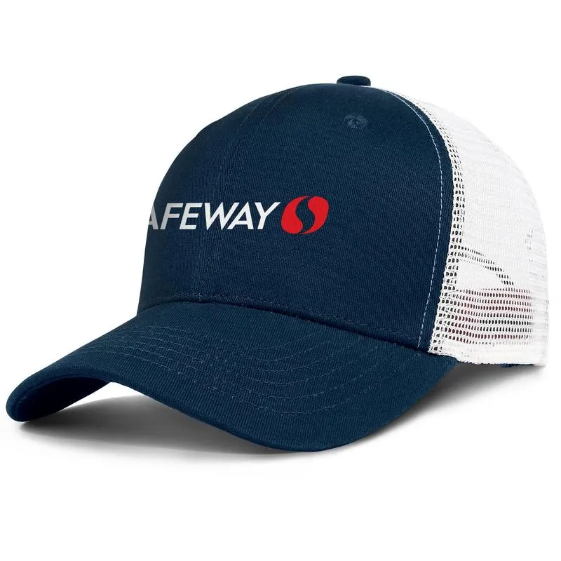 Safeway Inc hommes et femmes réglable camionneur meshcap équipé équipe vierge chapeaux de baseball à la mode chaînes de supermarchés drapeau américain safe2604185