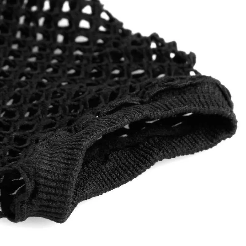 Sexy Women Lady Punk Dance Costume Party Lace Fingerless Fishnet Gloves Mittens Y0827