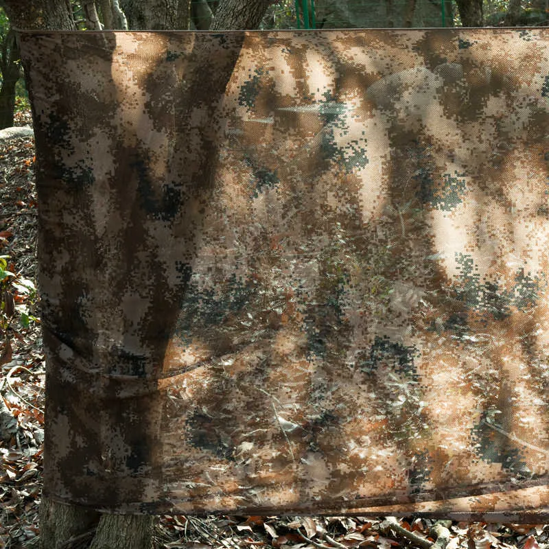 300d enkel kamouflage mesh tygduk solskydd camo nät hem trädgård dekoration utomhus camping jakt skugga markis y0706