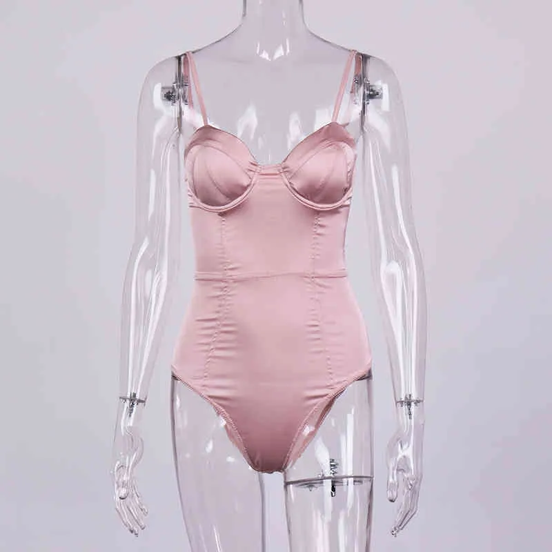 Newasia مثير مشد ارتداءها سستة المرقعة منصات underwire عارية الذراعين bodycon رومبير المرأة الأساسية قطعة واحدة عارضة الشارع الشارع الشهير 210413