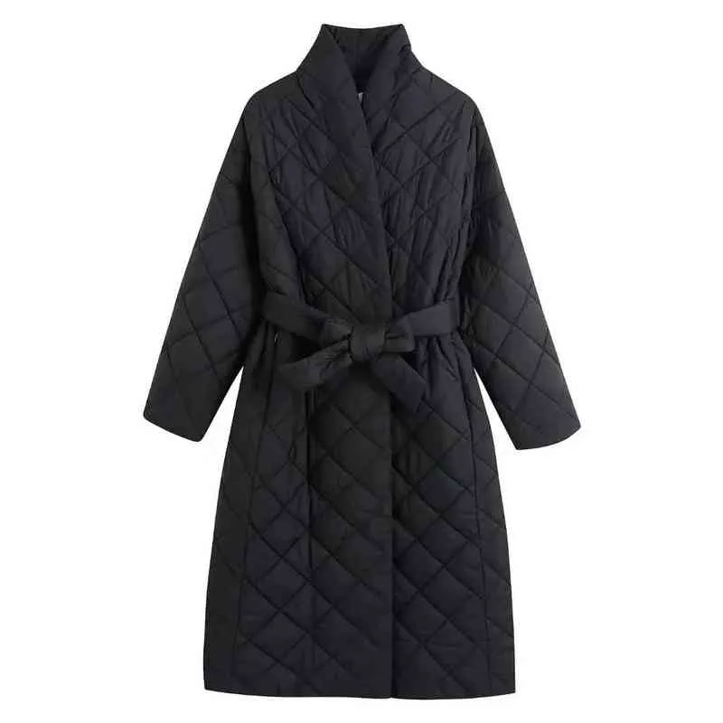 Blinglingeee Za Winter Women Traf Coats теплые густые стеганые прокладки Argyle