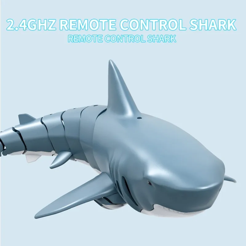 Électronique Robots2.4G RC requin poisson bateau Robot Radio Simulation étanche modèle électronique télécommande natation animaux jouets