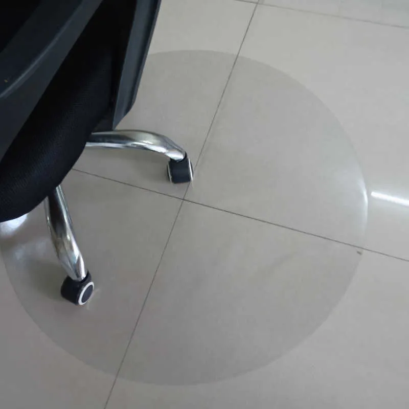 PVCの透明な防水D '水の丸いマット木の床の保護コンピュータの椅子の保護具のプラスチックソフトカーペット敷物210626