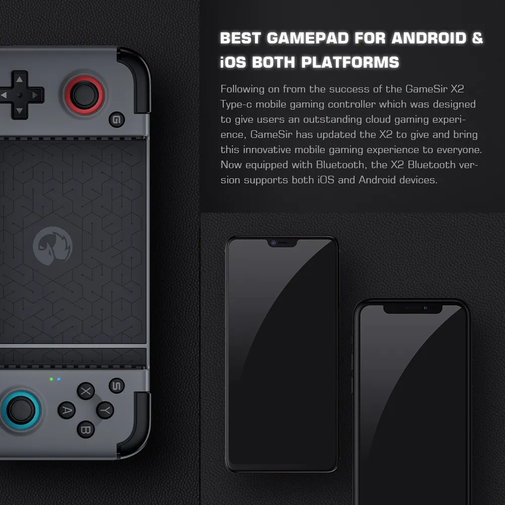 X2 Bluetooth Gamepad Oyun Denetleyicisi Joystick Android iPhone Cloud Gaming Xbox Game Pass Stadia GeForce şimdi Luna