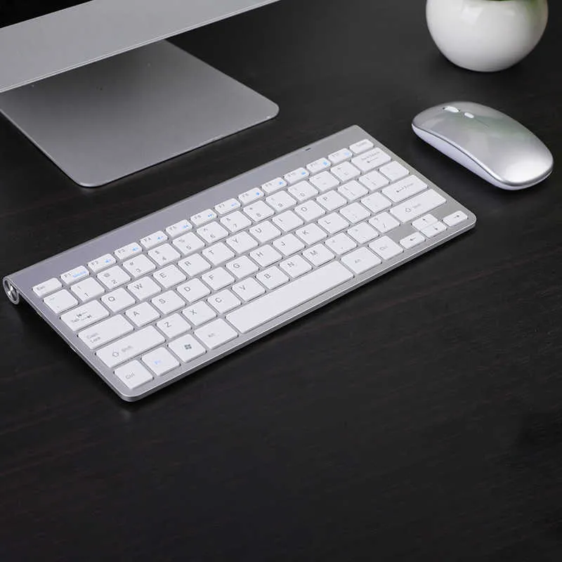 Мини-беспроводная перезаряжаемая клавиатура и мышь с USB-приемником, водонепроницаемая, 24 ГГц для ноутбуков Mac Apple PC Компьютер 219241622
