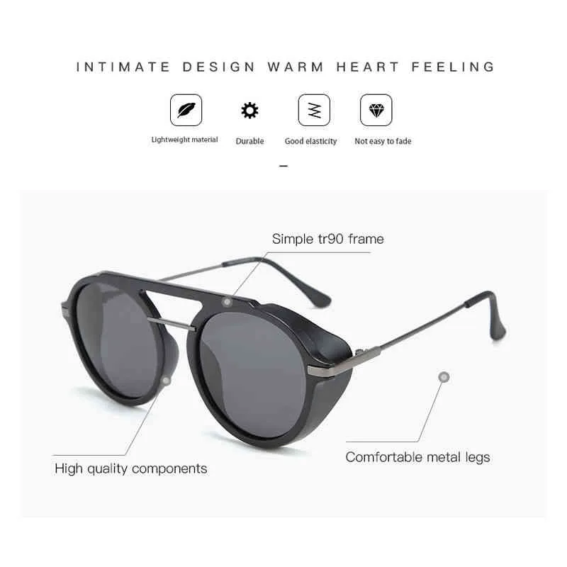 Мужские солнцезащитные очки в стиле стимпанк, 2022