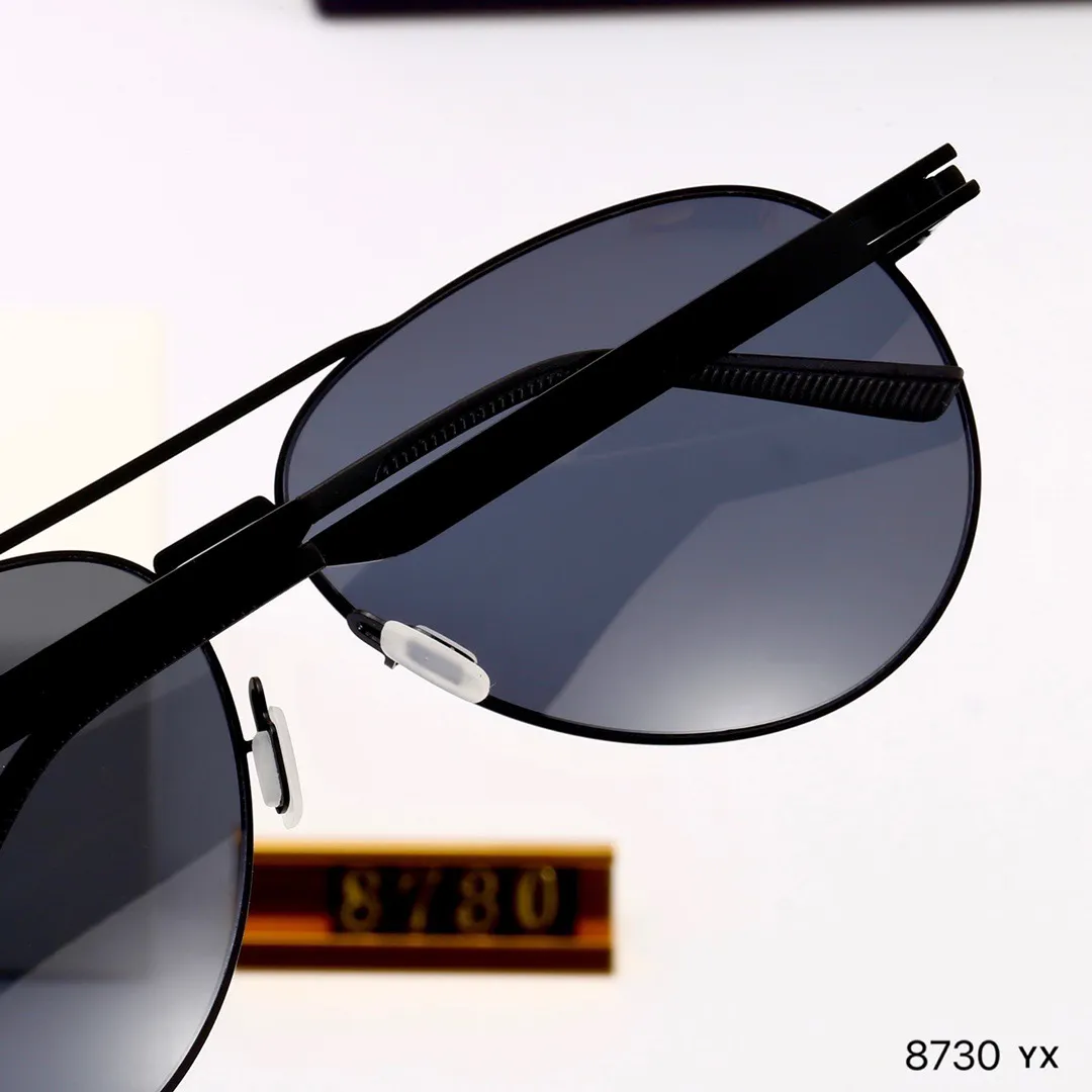 النظارات الشمسية في الهواء الطلق تصميم الأزياء نظارات رياضية مستقطب معدن معدن معدني