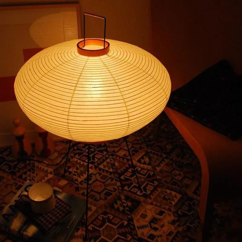 Lampadaires Akari 10A Lampe Vintage Style Japonais Bureau Décoratif Villa Studio Art Chambre Coin Minimaliste274M