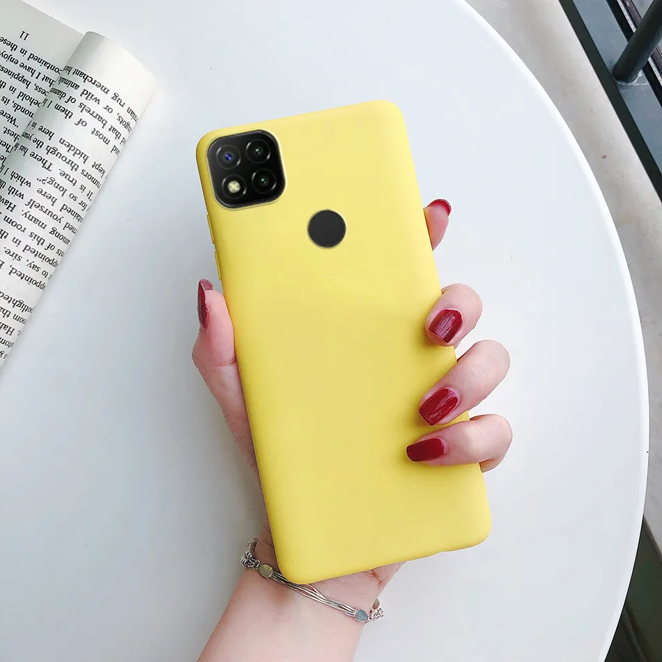 Xiaomi Redmi için Kılıflar 9C Silikon Şeker TPU Basit Kapak Telefon Kılıfı Xiomi Poco C3 Redmi 9C NFC Redmi9c NFC Case Fundas