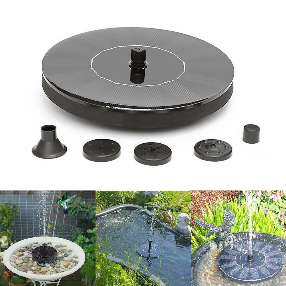 Bird Bath Fountain 7V 1 4W Solar Fontein Fountain Solar Powered Fuente Floating Water Pump 3 Sprinkler Heads Solaire Fontaine Q0812165