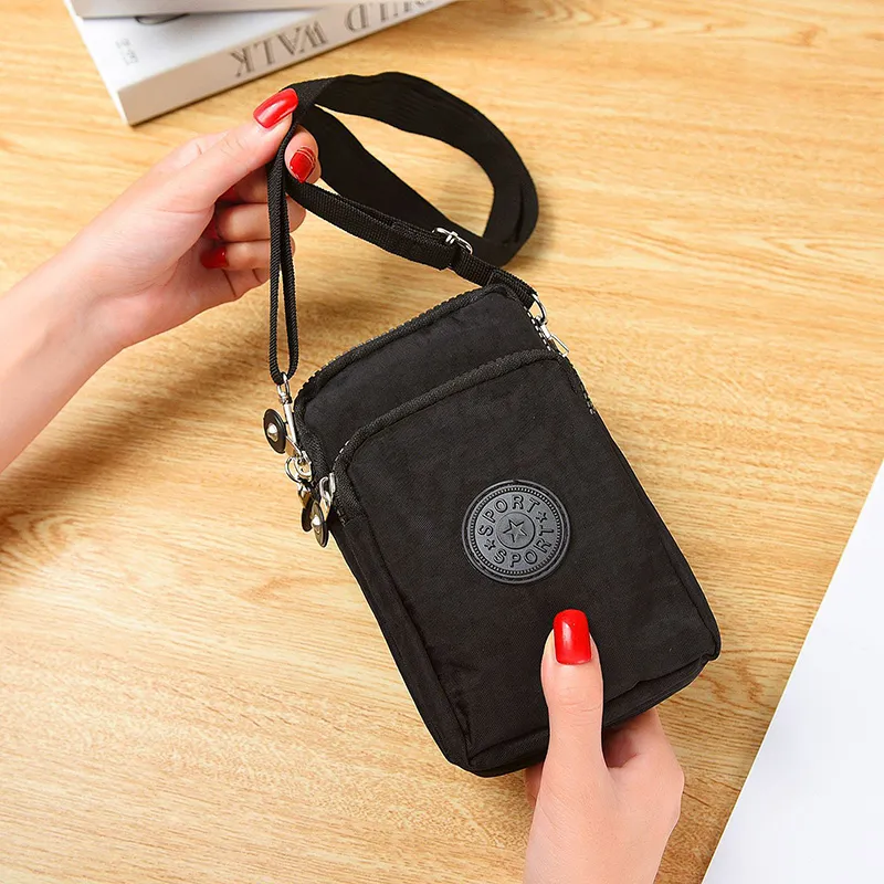 Mini cou sac à bandoulière portefeuilles de voyage petit messager pochette d'argent mettre les clés téléphone passeport cartes sac à main