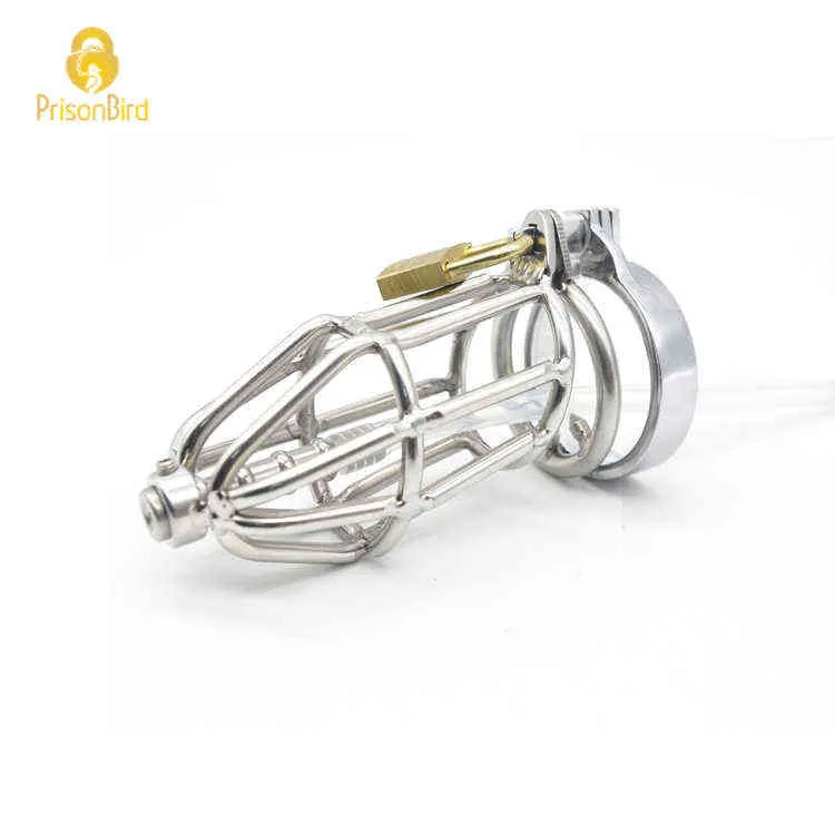 Cockrings CHASTE BIRD Male Metal Stainless Steel Chastity Device Cock Cage Penis Belt With Ring Adult Sex Toys BDSM A311 1124