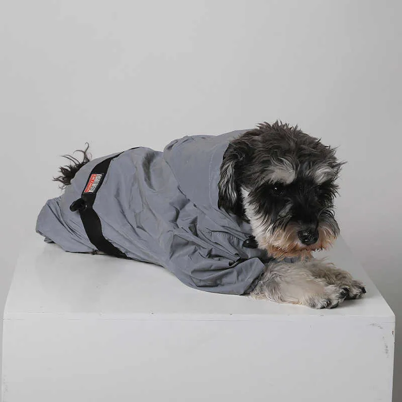 Raincoat impermeável para cães jaqueta pequeno e médio cachorrinho macacões de cachorro rainwear cão resistente à água Roupa de animal de estimação casaco de chuva macacão 211007
