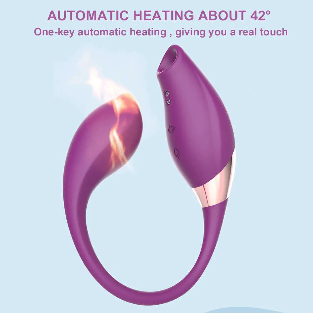 Massage Items Heating Suck Vibrating Egg Women Masturbator G-Spot Vagina Nipple Sucker Clitoris Stimulation Sexy Toys for