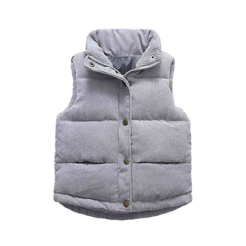 Automne filles chaud gilet hiver garçons épaissir vêtements d'extérieur pour enfants s adolescents enfants coton vestes gilet 3-10Y 211203