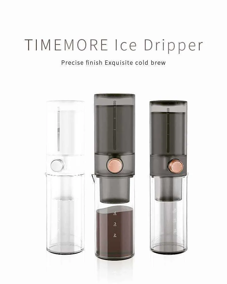 TIMEMORE Cold Brew Coffee Maker goteador de hielo cafetera acabado preciso exquisita cerveza fría pequeña cafetera de goteo lento 400ml