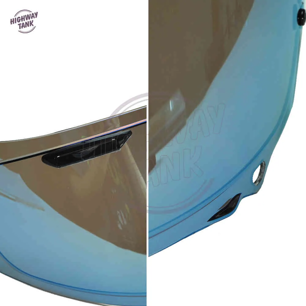 W/ Gold Blue Iridium Smoke Motorcycle Full Face Helmet Visor Lens Case for ARAI RX-7X RX7X CORSAIR-X RX-7V VAS-V