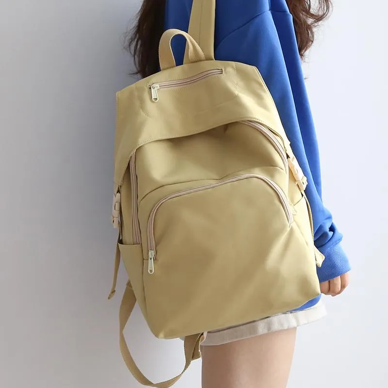 Zaino scuola semplice ragazze adolescenti borsa studenti laptop borsa in nylon impermeabile moda ragazza zaino da donna Bookbag258K