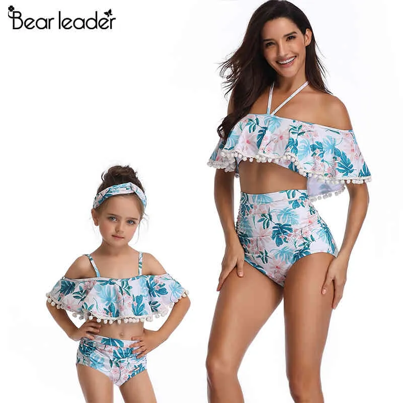 moeder en dochter badpak mama me badmode familie matching kleding outfits kijken mom baby jurken kleding 210429